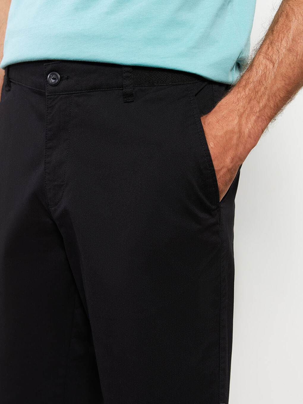 Comfort Fit Gabardine Men's Bermuda Shorts -S2AT15Z8-CVL