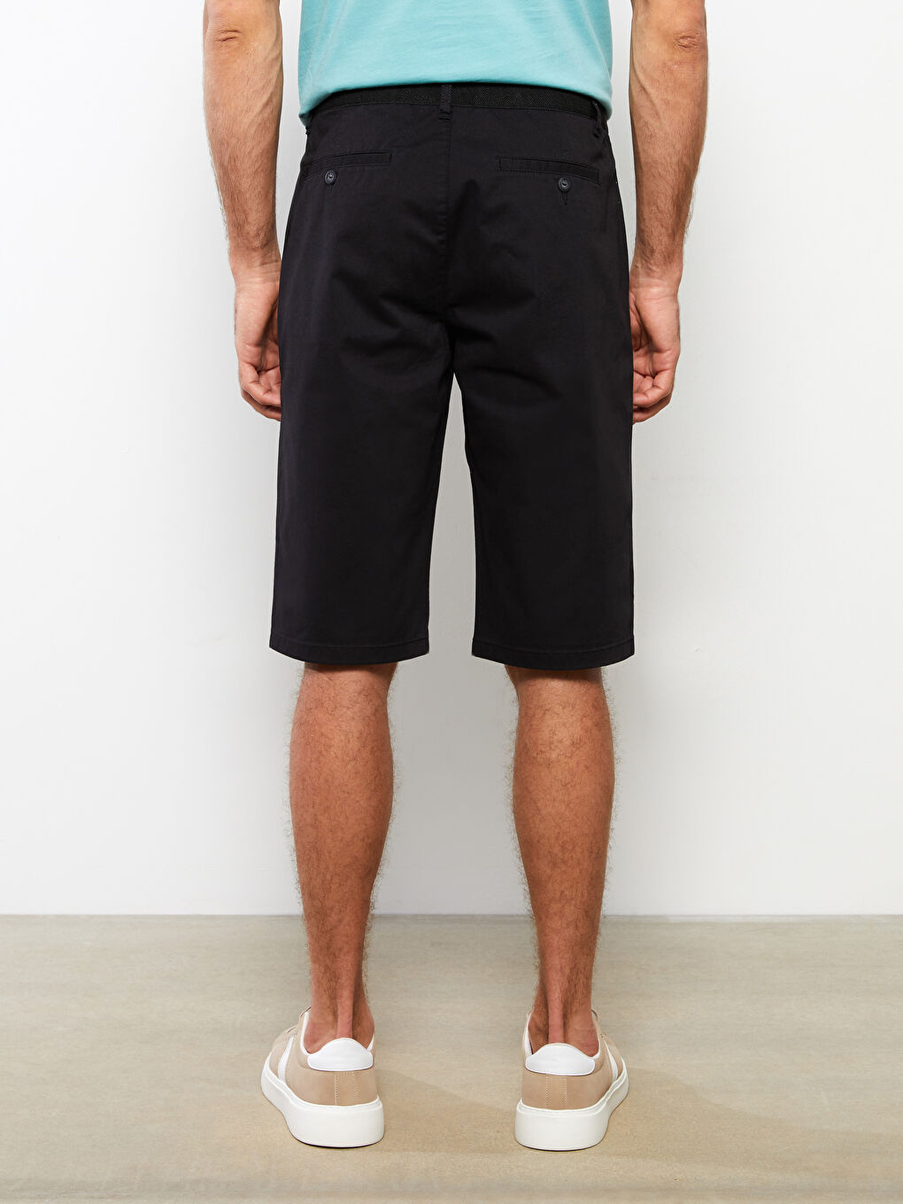 Comfort Fit Gabardine Men's Bermuda Shorts -S2AT15Z8-CVL