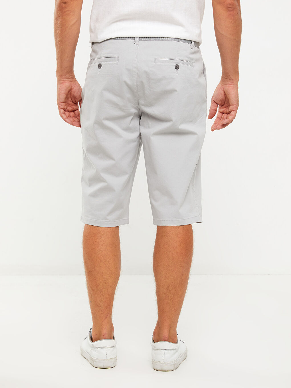 Comfort Fit Gabardine Men's Bermuda Shorts -S2AT15Z8-FKD