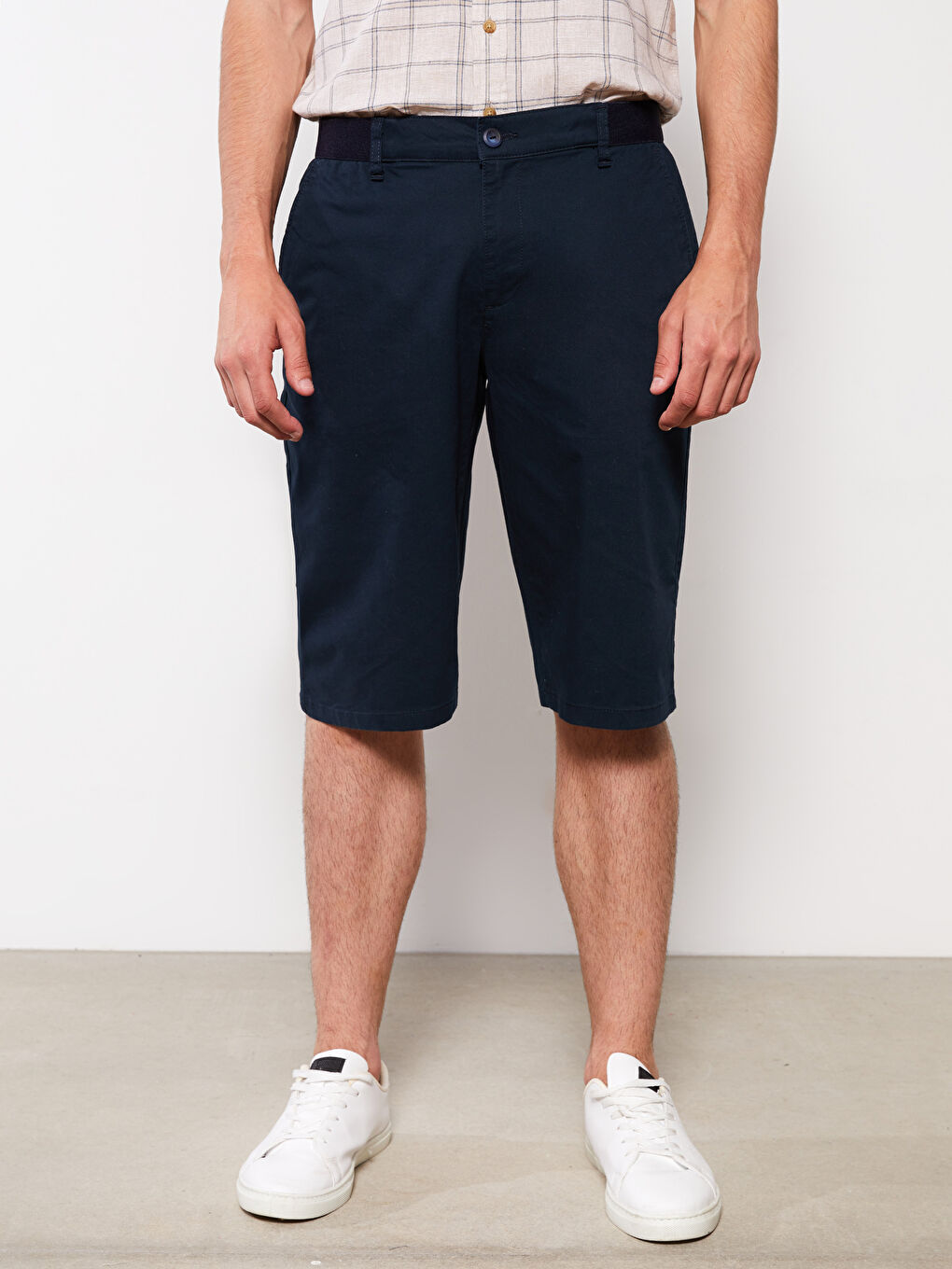 Comfort Fit Gabardine Men's Bermuda Shorts -S2AT15Z8-KN7