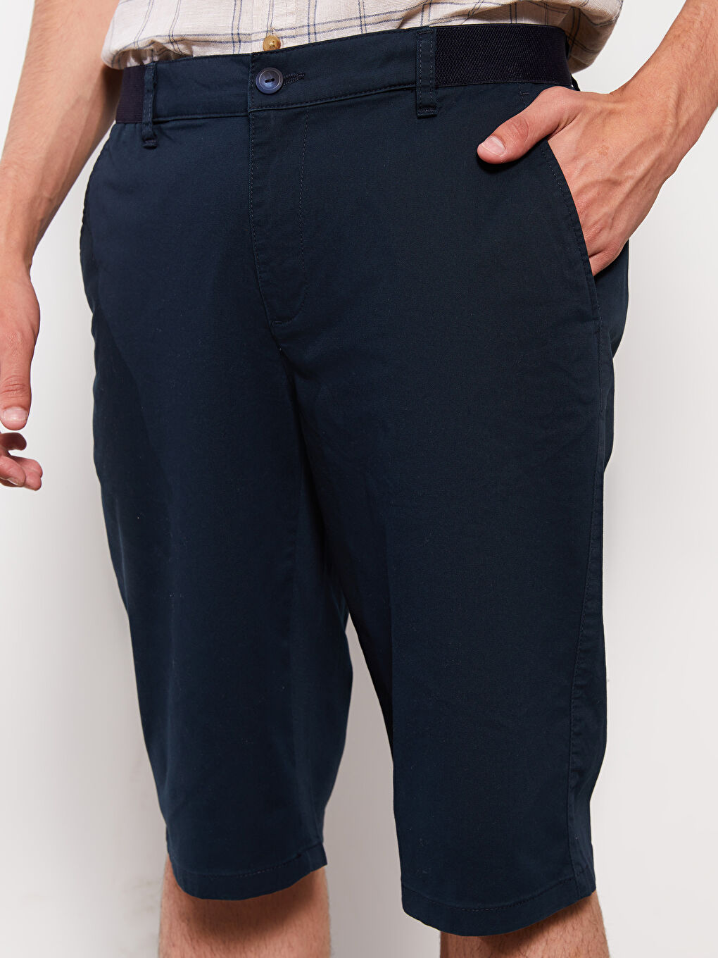 Comfort Fit Gabardine Men's Bermuda Shorts -S2AT15Z8-KN7