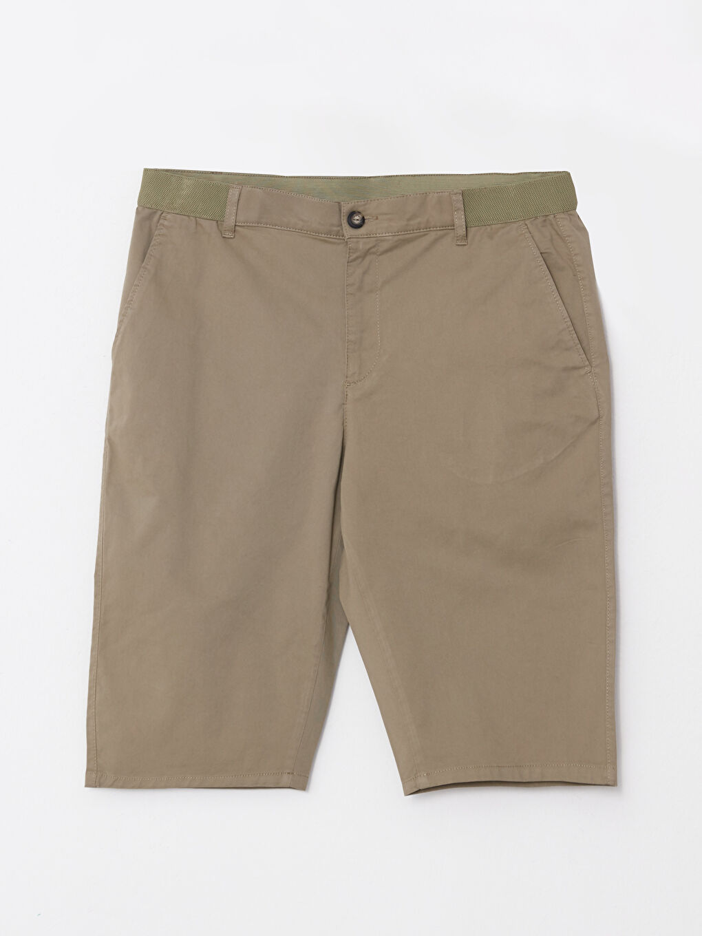 Relaxed Fit Gabardine Men's Bermuda Shorts -S2AT15Z8-S2P