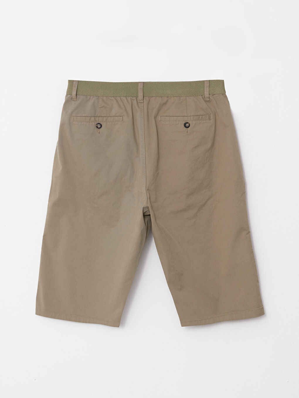 Relaxed Fit Gabardine Men's Bermuda Shorts -S2AT15Z8-S2P