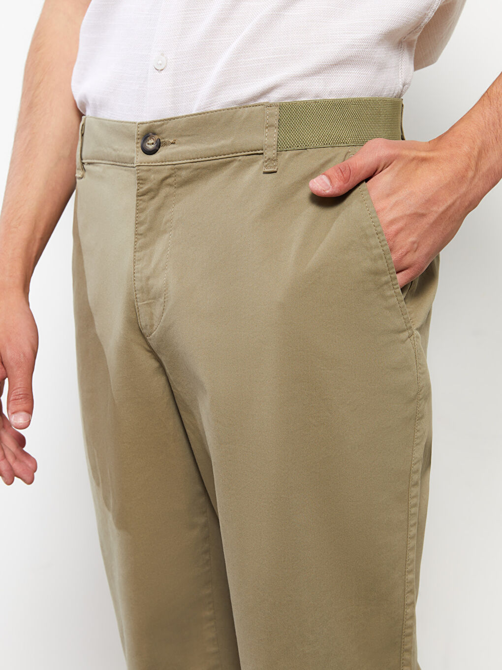 Relaxed Fit Gabardine Men's Bermuda Shorts -S2AT15Z8-S2P