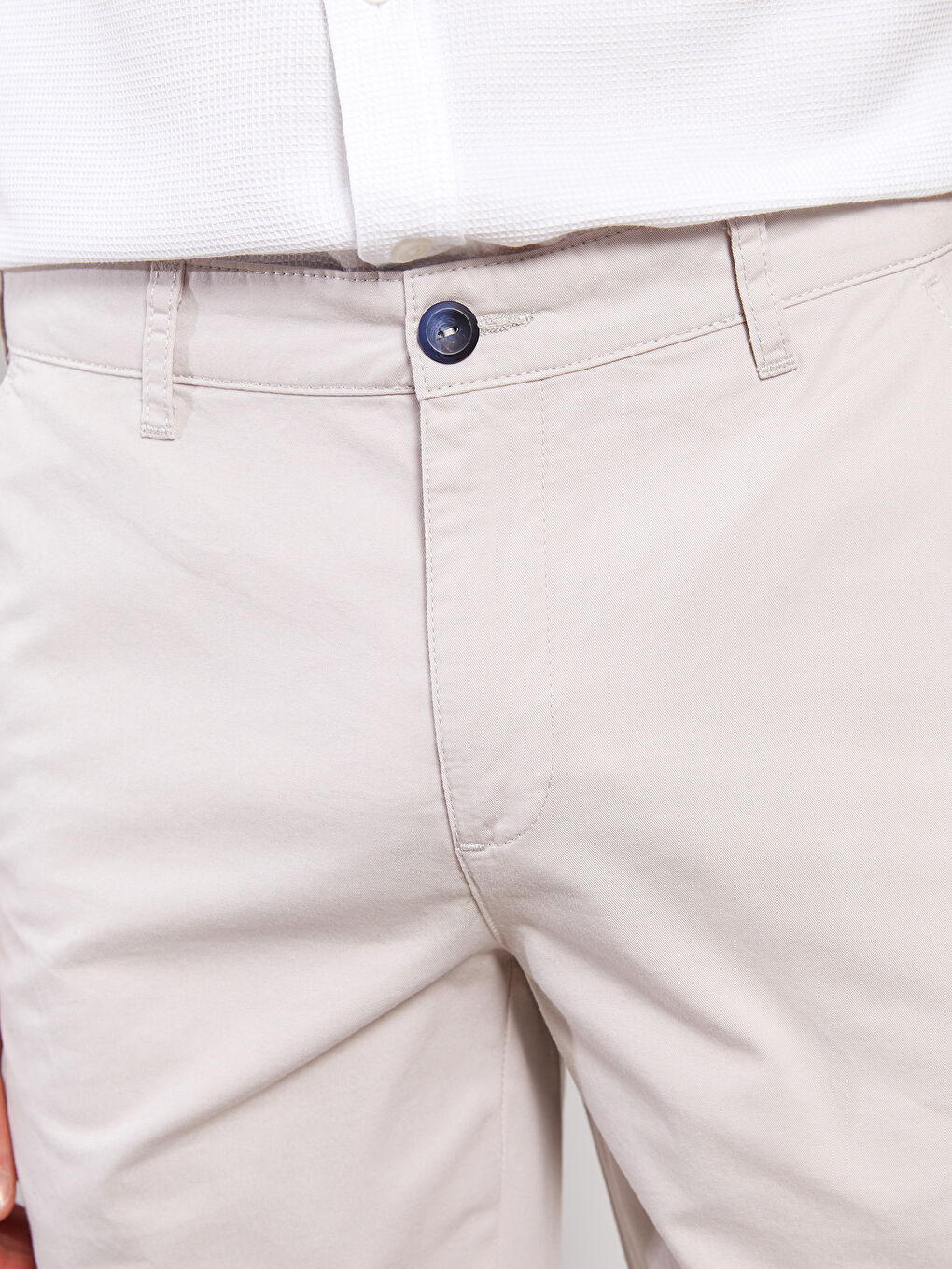 Gri Geniş Kalıp Bermuda Erkek Şort-2