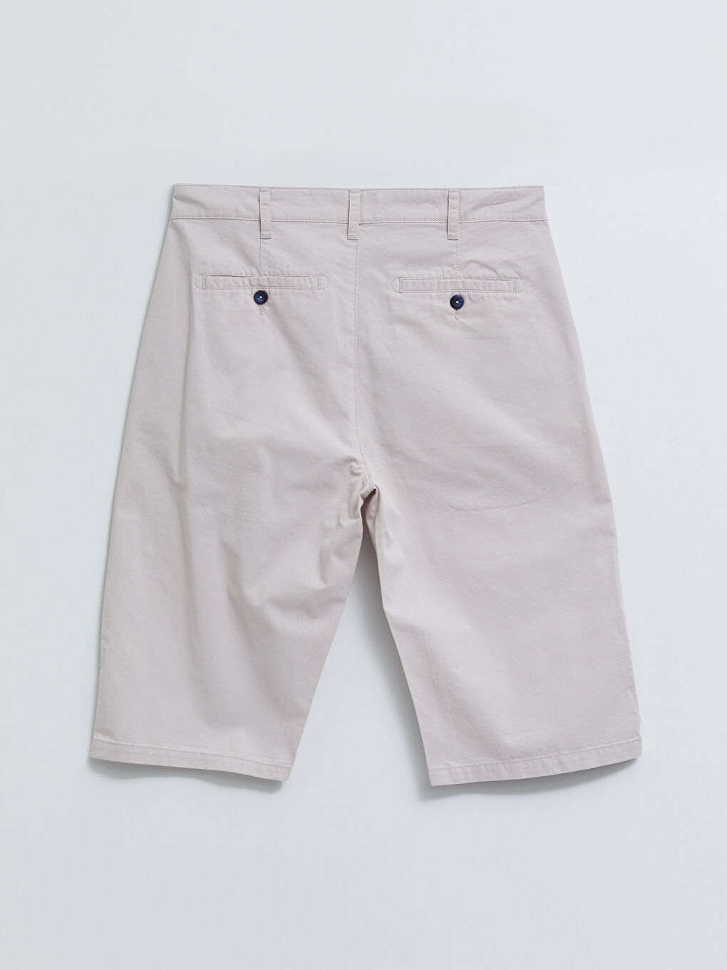 Gri Geniş Kalıp Bermuda Erkek Şort-5