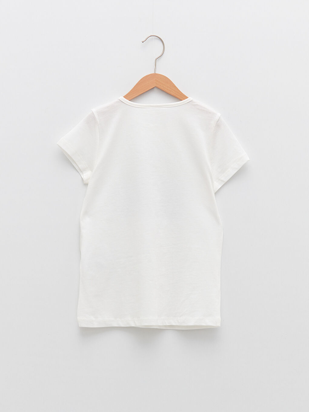 Crew Neck Printed Short Sleeve Cotton Girl's Short Pajamas Set-2