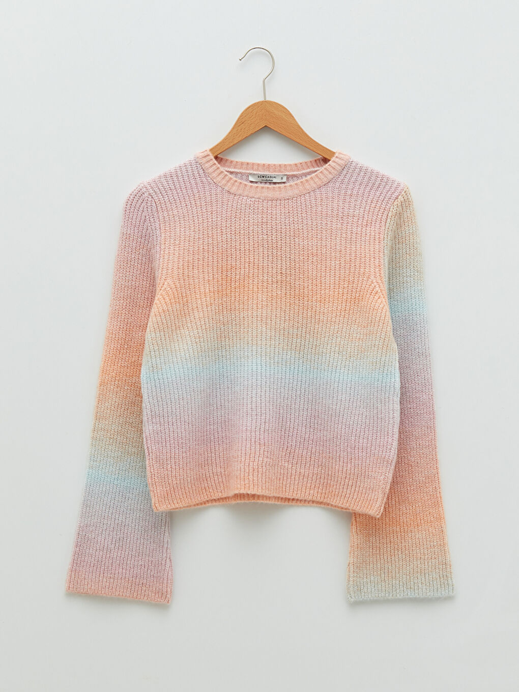 Crew Neck Color Block Long Sleeve Women's Knitwear Sweater-5