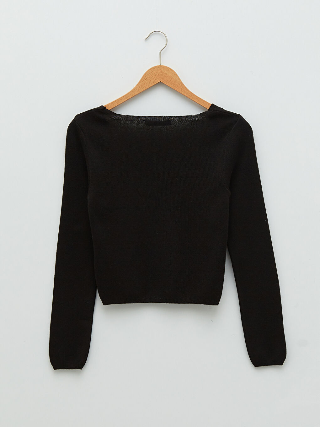 V Neck Plain Long Sleeve Women's Knitwear Sweater-5