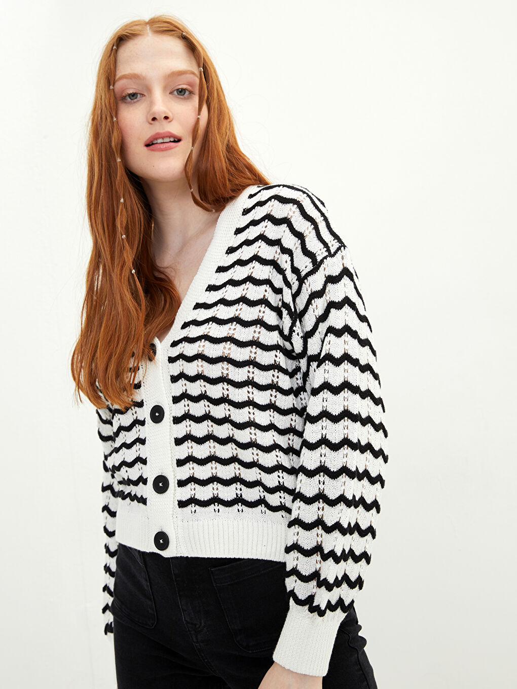 Žena EKRU Kardigan-1