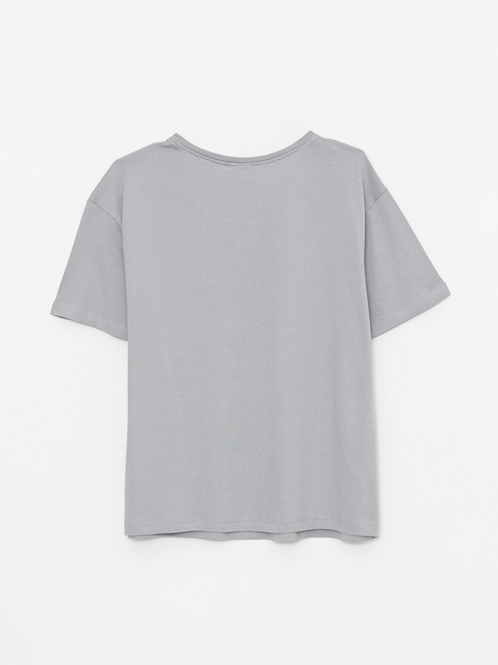 Crew Neck Printed Short Sleeve Cotton Women's T-shirt-6