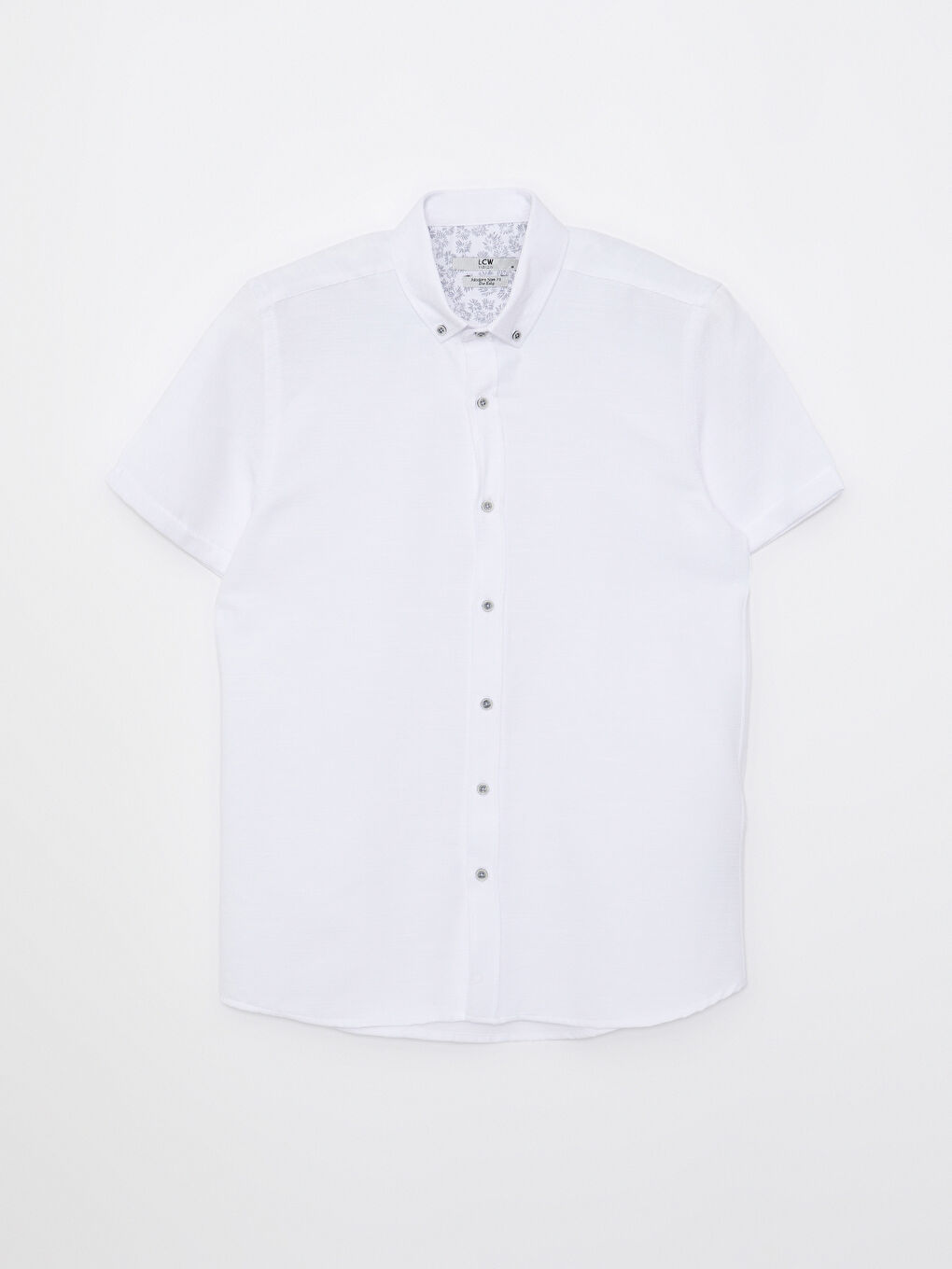 Slim Fit Short Sleeve Dobby Men's Shirt-5