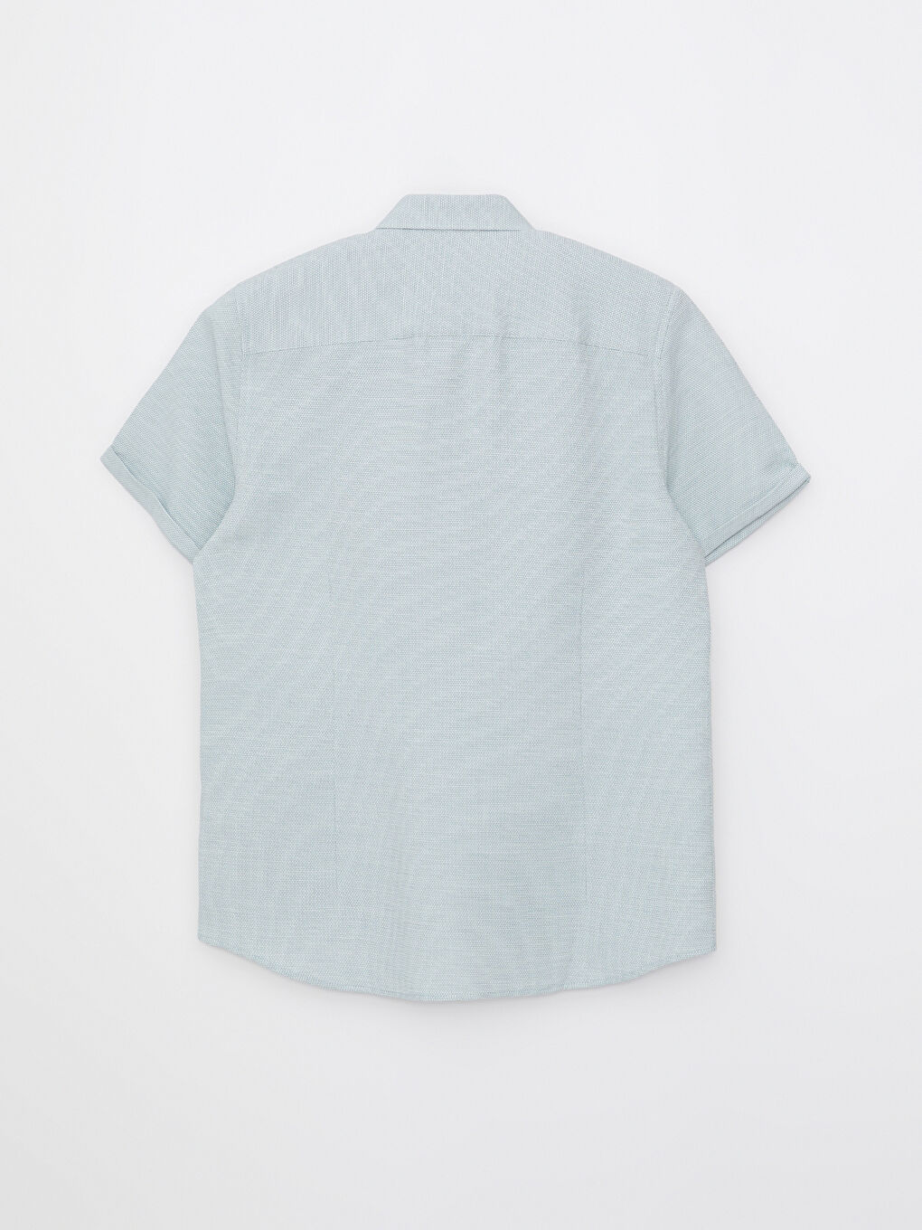 Slim Fit Short Sleeve Dobby Men's Shirt-6