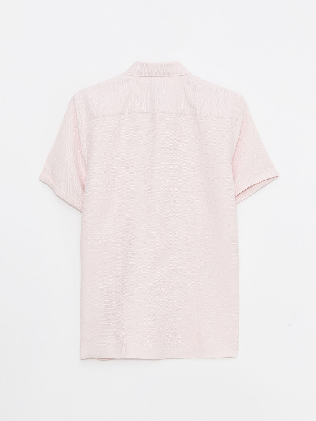 LCW Vision Pembe Slim Fit Kısa Kollu Armürlü Erkek Gömlek - 6