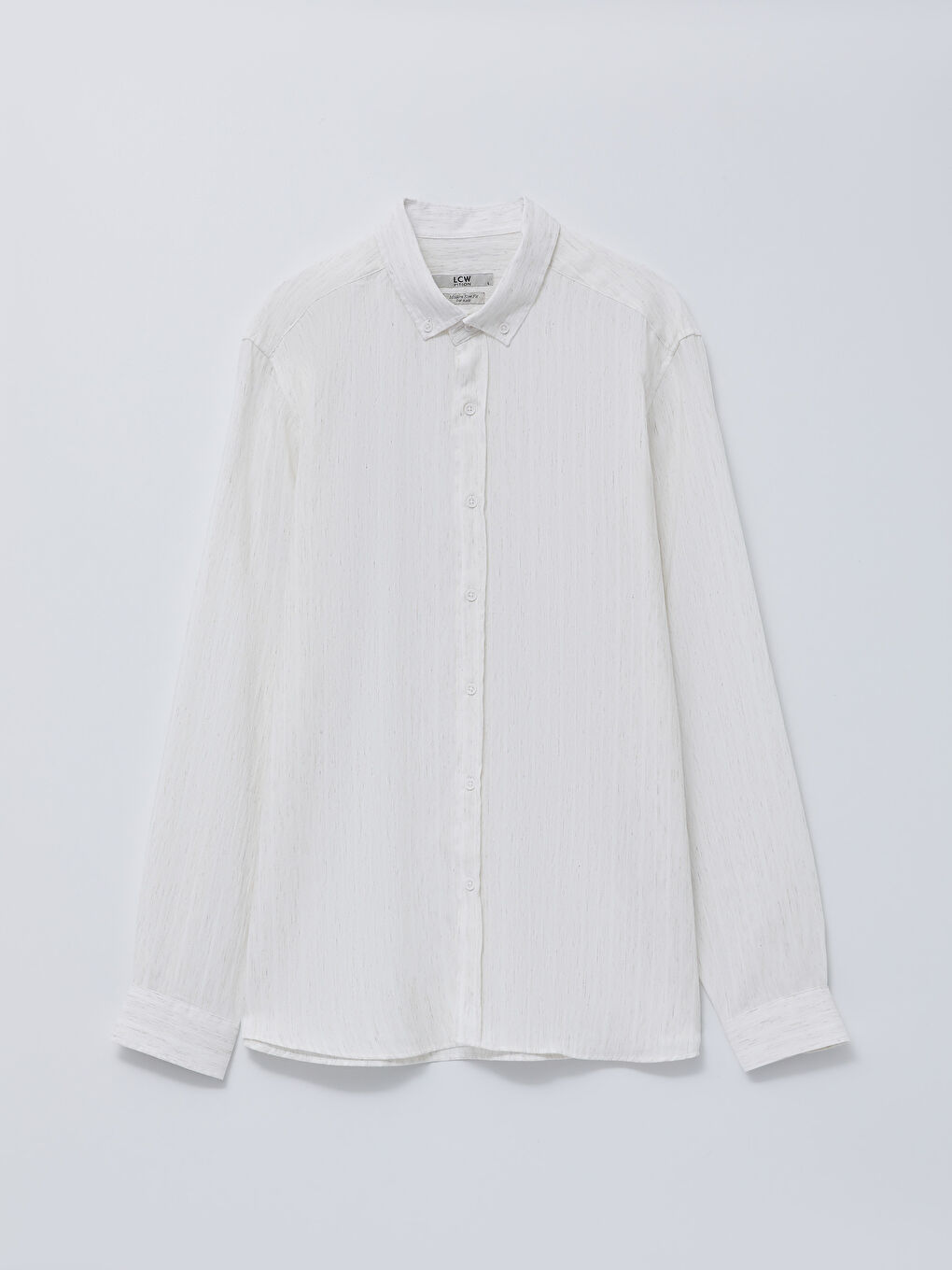 Bej Regular Fit Uzun Kollu Viskon Erkek Gömlek-5