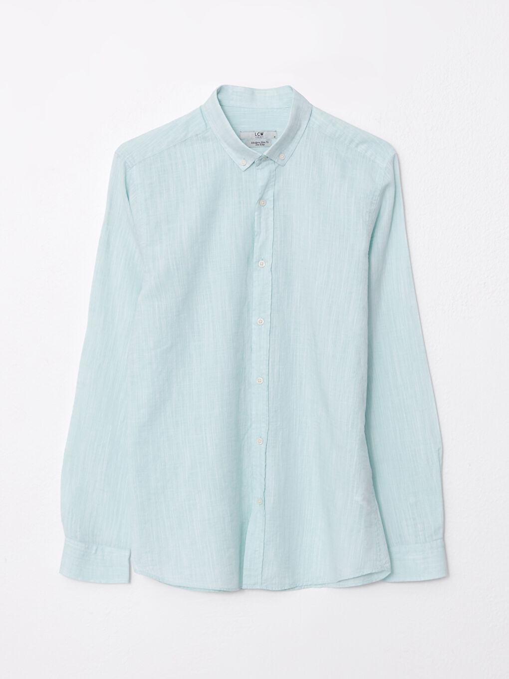 Slim Fit Long Sleeve Men's Shirt-5