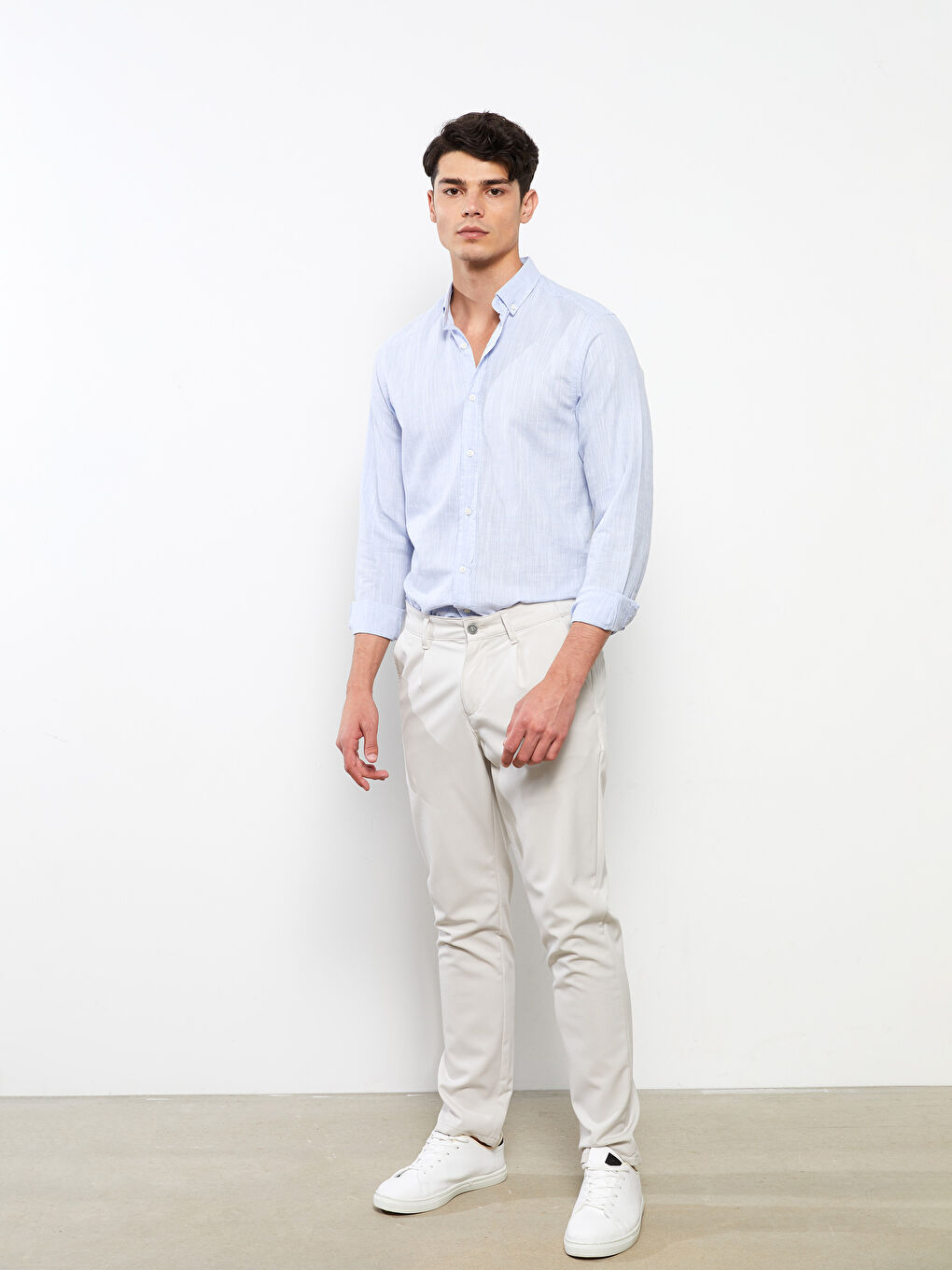 Mavi Slim Fit Uzun Kollu Erkek Gömlek