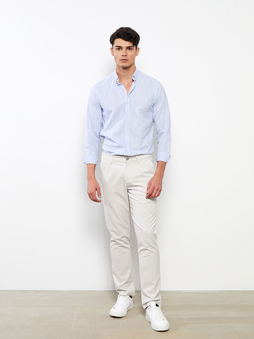 Mavi Slim Fit Uzun Kollu Erkek Gömlek-2