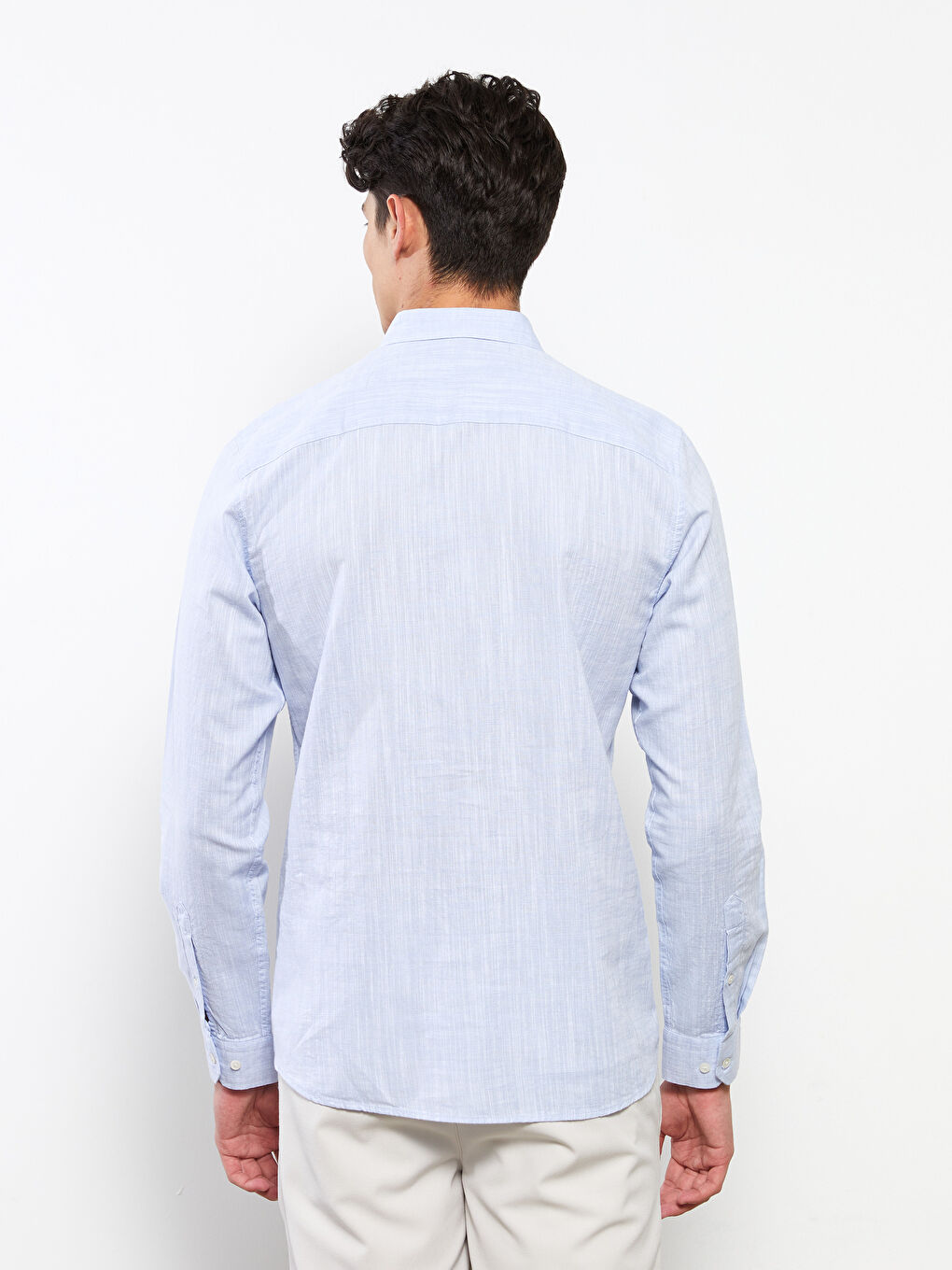 Mavi Slim Fit Uzun Kollu Erkek Gömlek-4