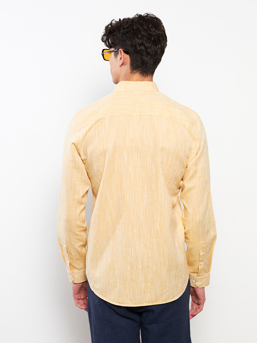 Slim Fit Long Sleeve Men's Shirt -S2AU37Z8-SB7