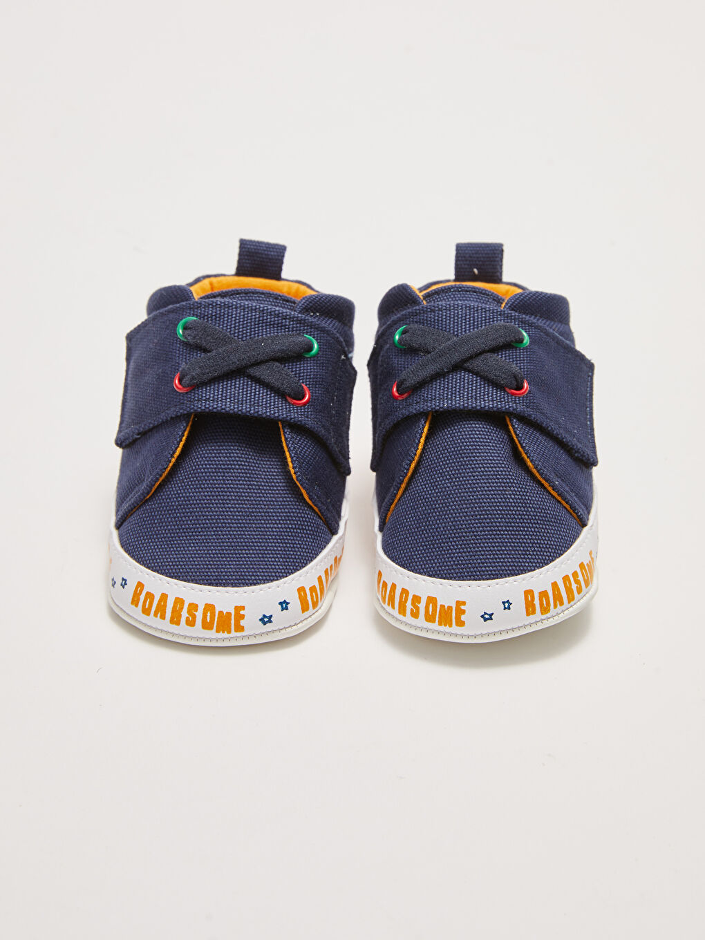 Lacivert Cırt Cırtlı Erkek Bebek Yürüme Öncesi Ev Ayakkabısı-2