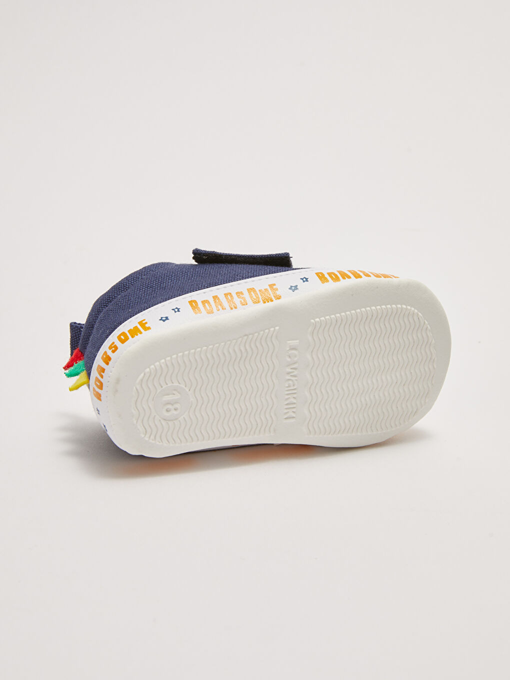 Lacivert Cırt Cırtlı Erkek Bebek Yürüme Öncesi Ev Ayakkabısı-3