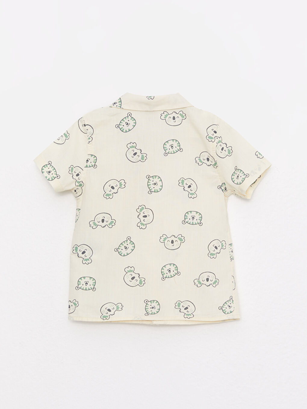 Short Sleeve Printed Baby Boy Cotton Shirt Shorts and Bow Tie 3-Pack Set-3