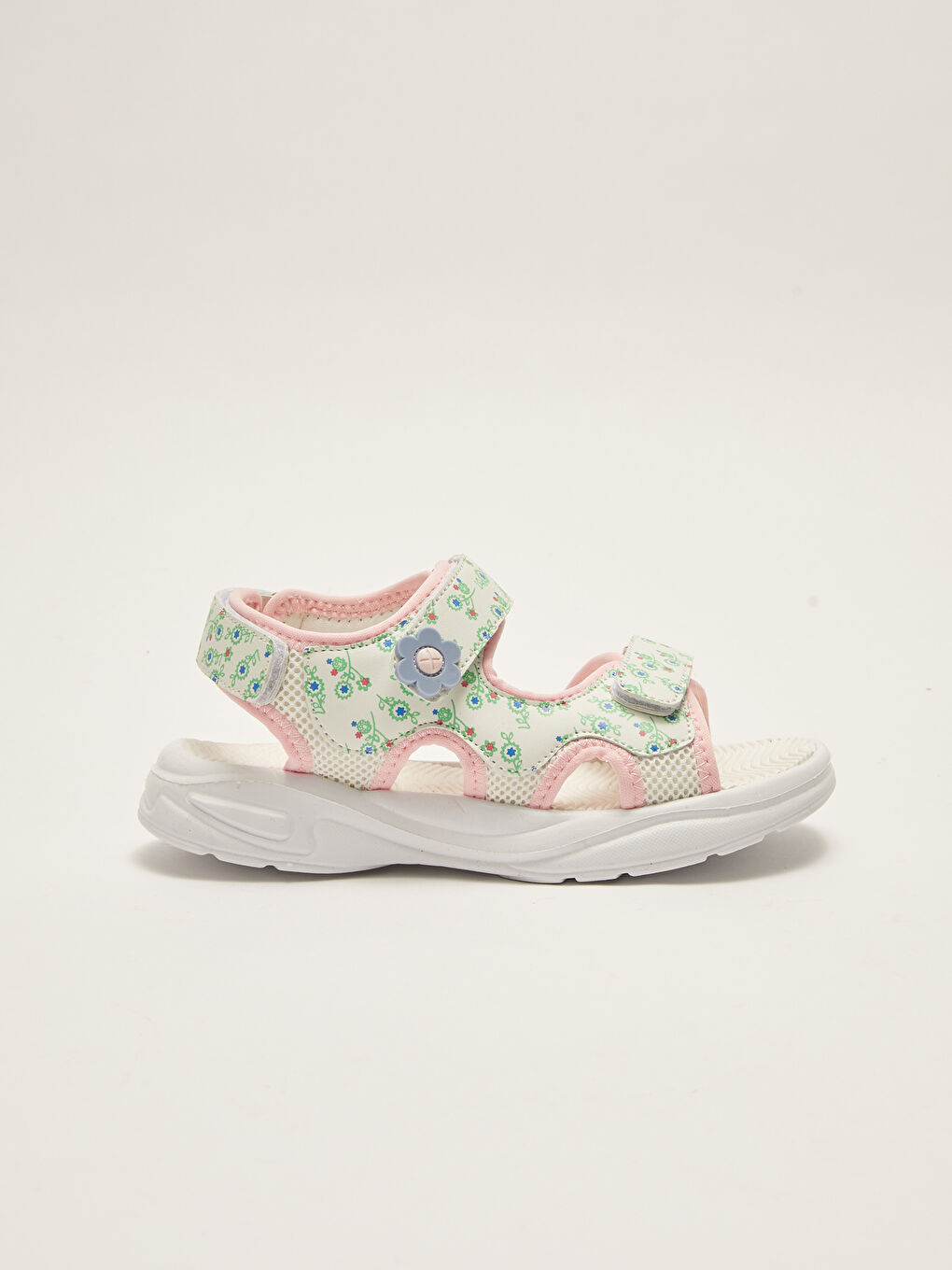 Қыздарға арналған қос баулы принтті ілмекті және жапсырмалы сандалдар-1