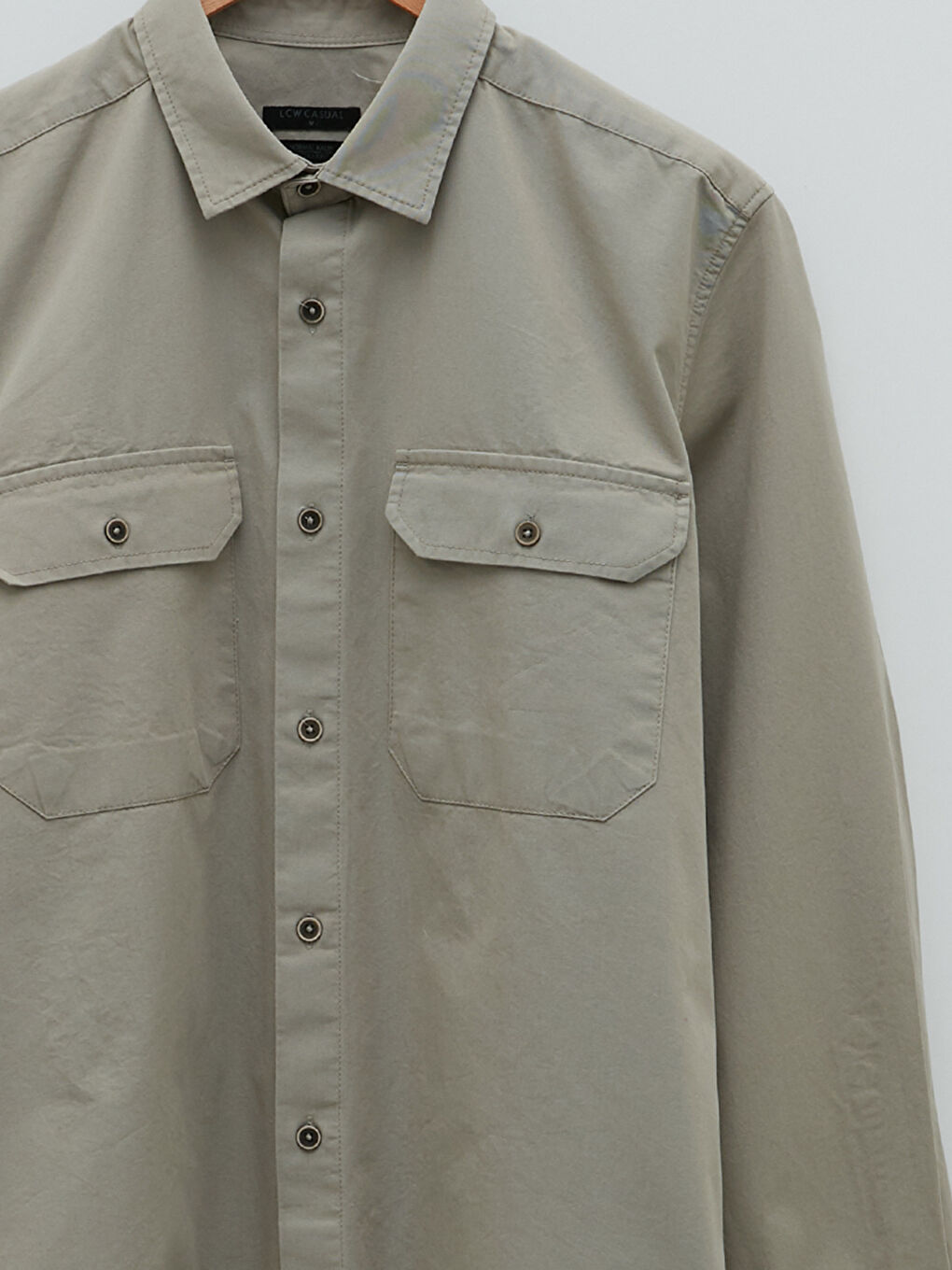 Regular Fit Long Sleeve Gabardine Men's Shirt-7