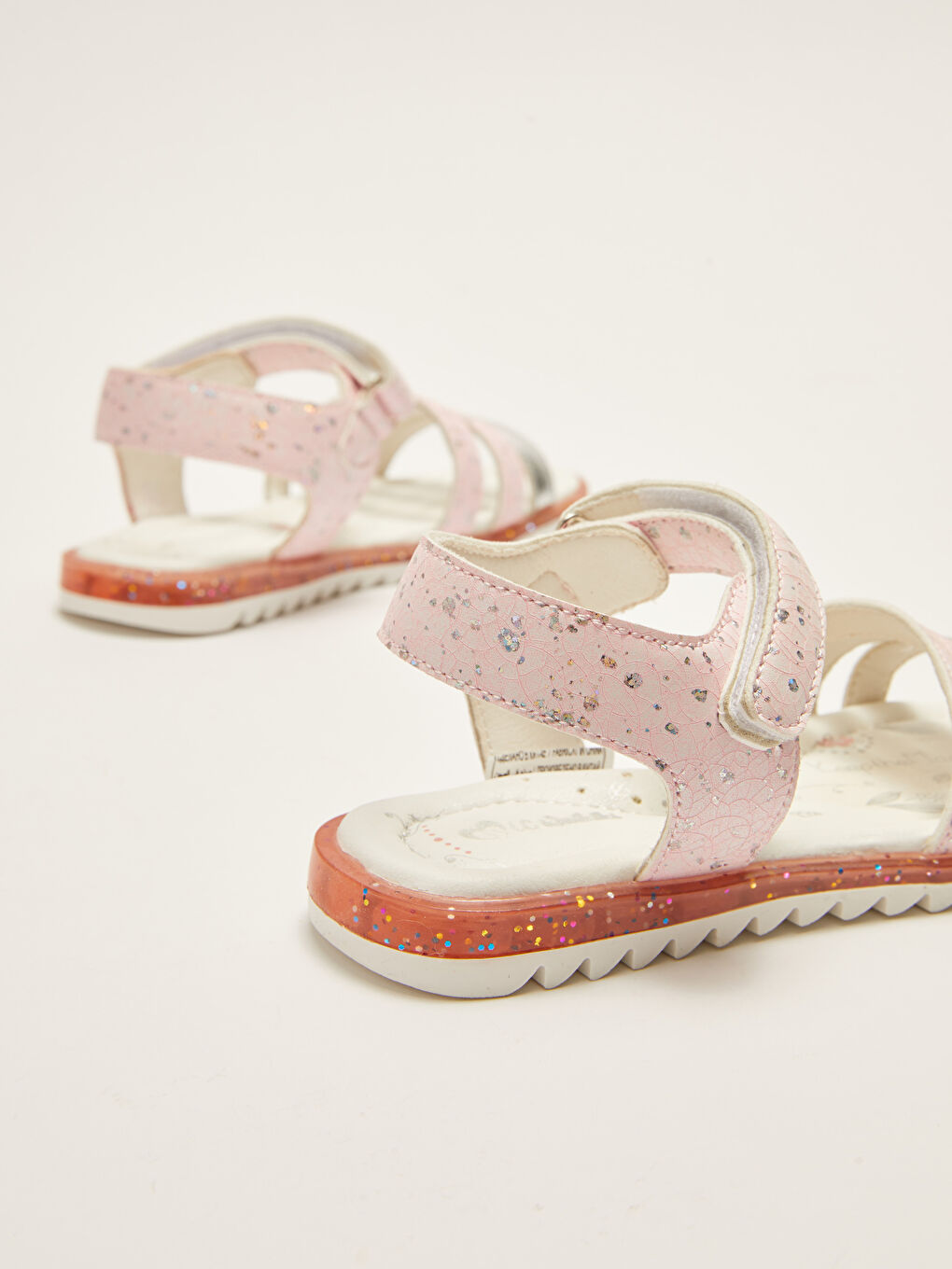 Қыздарға арналған принтті ілмекті және жапсырмалы бекіту сандалдар-4