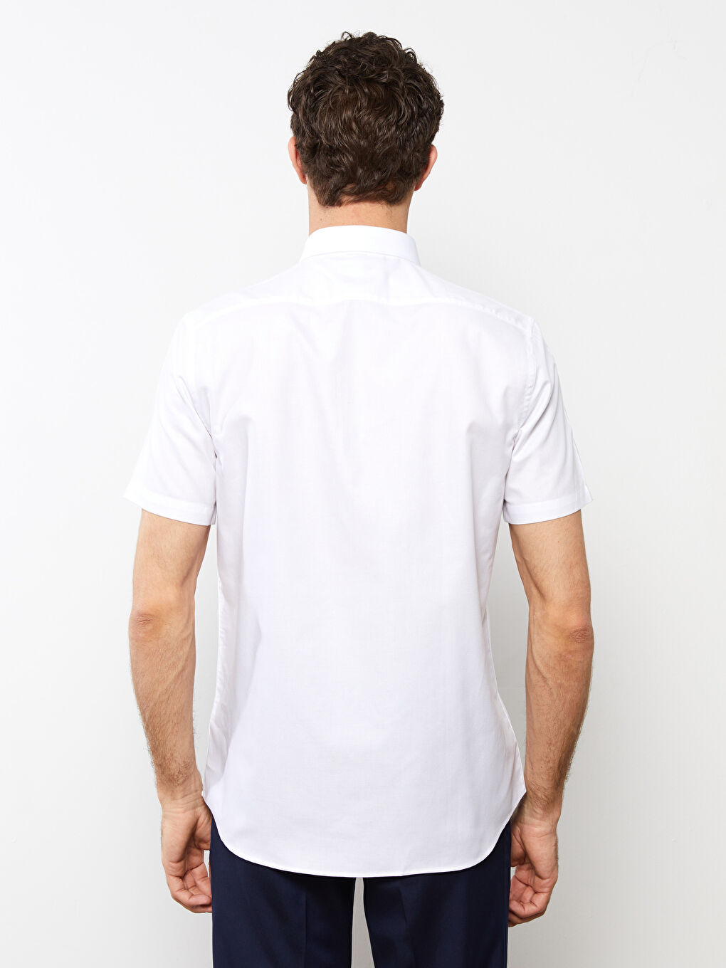 Slim Fit Short Sleeve Oxford Men Shirt -S2AV28Z8-Q6K