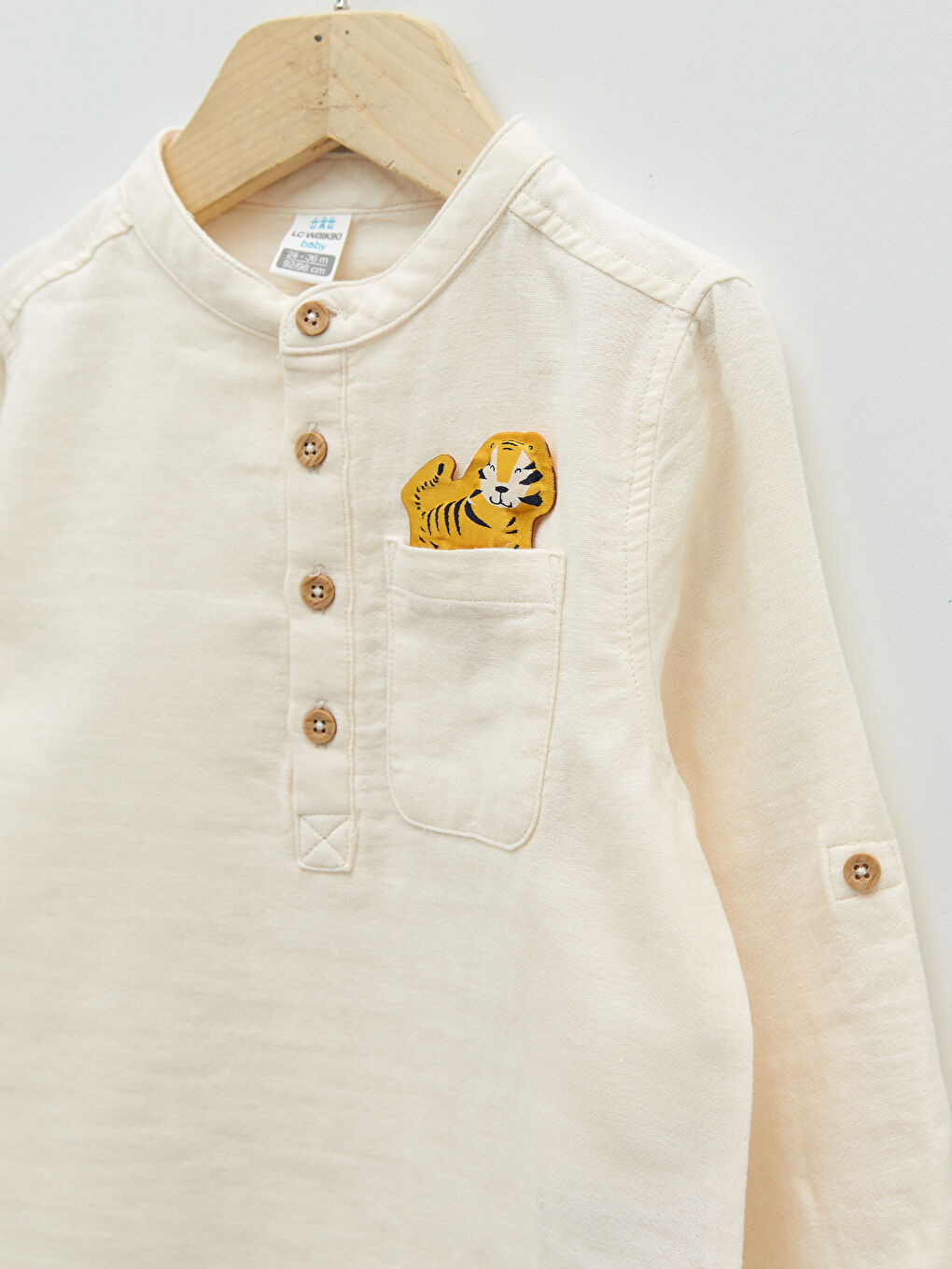 Chemise Imprimée à Manches Longues pour Bébé Garçons à Col Mao-2