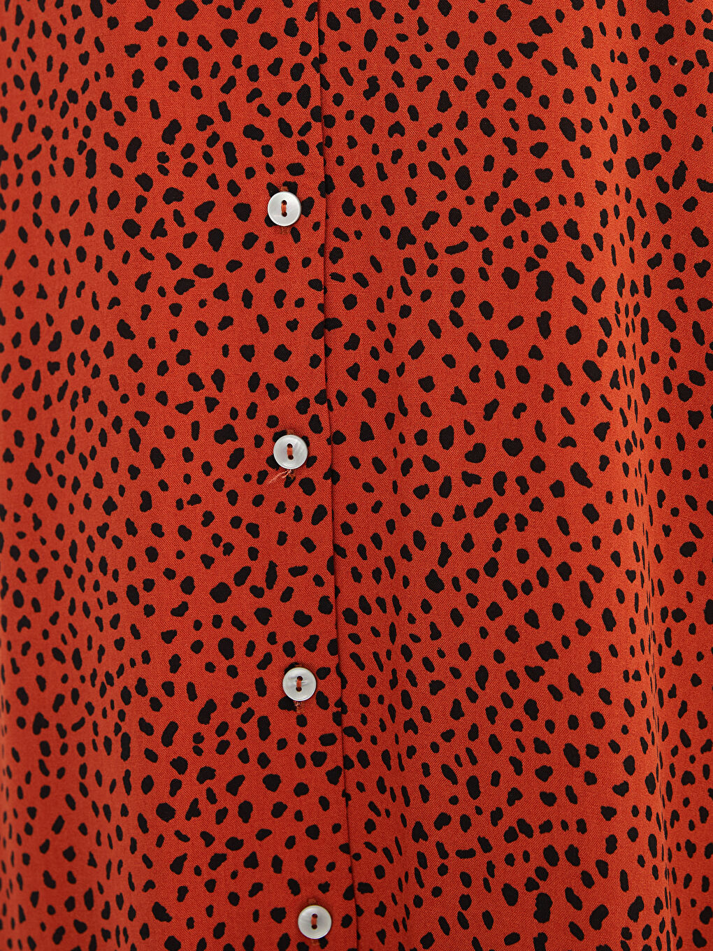 فستان شاطئ نسائي قماش فيسكوز كم قصير مطبوع بياقة قميص-2