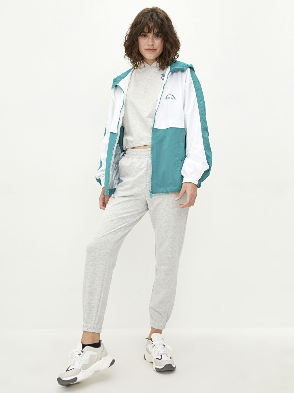 XSIDE Hooded Color Block Women's Raincoat -S2AV86Z8-J5E