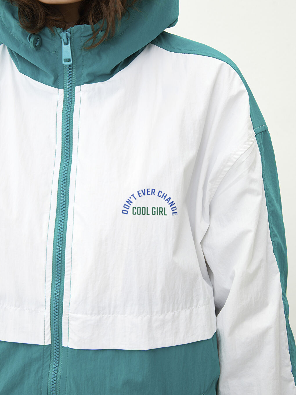 XSIDE Hooded Color Block Women's Raincoat -S2AV86Z8-J5E