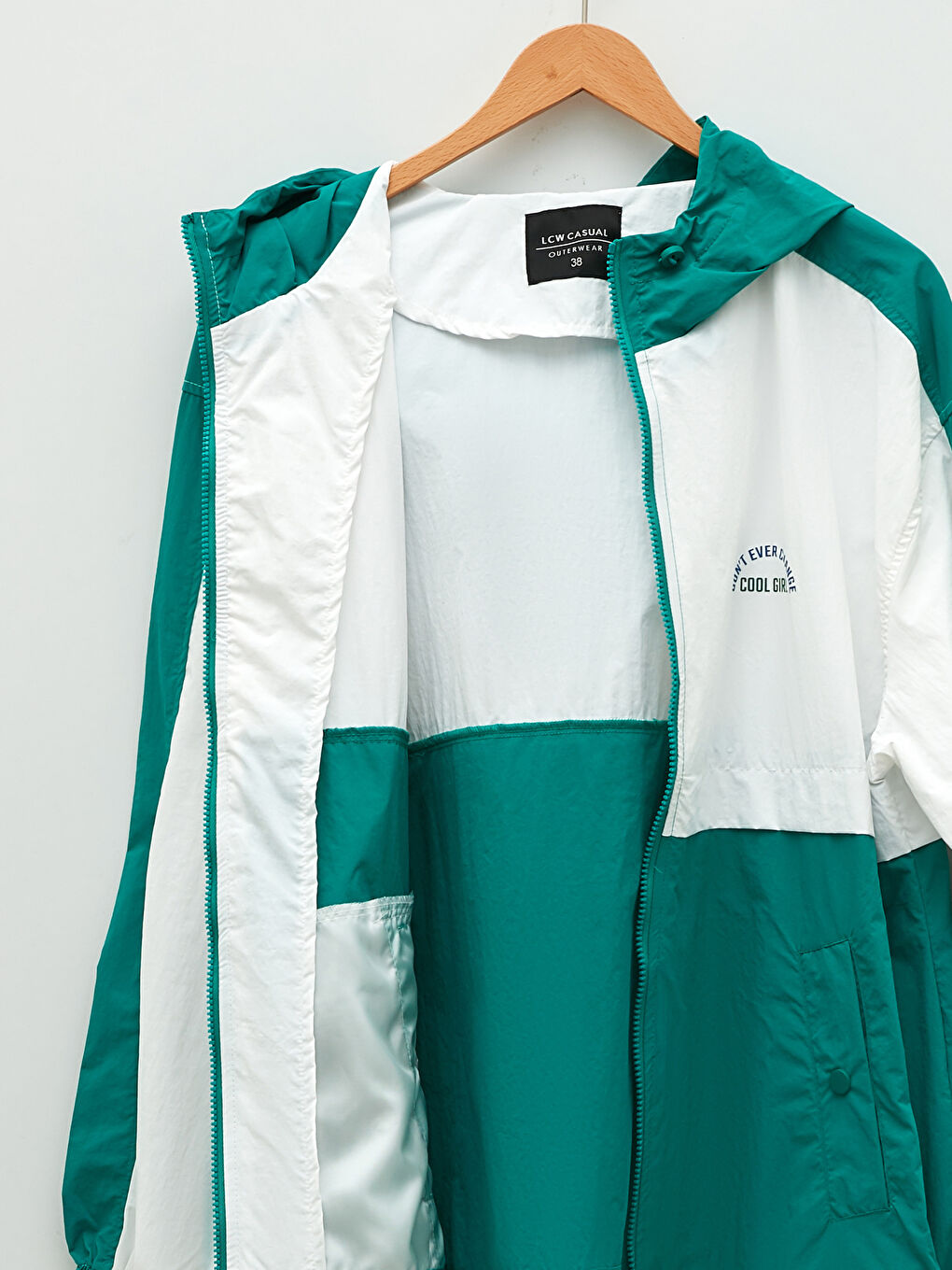 XSIDE Hooded Color Block Women's Raincoat -S2AV86Z8-J5E