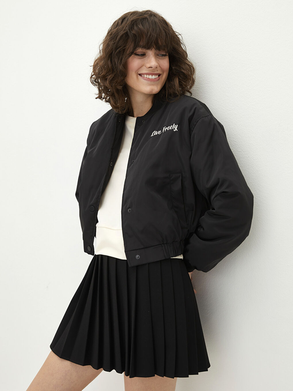XSIDE Bestickte Langarm Damen College Jacke -S2AV92Z8-CVL