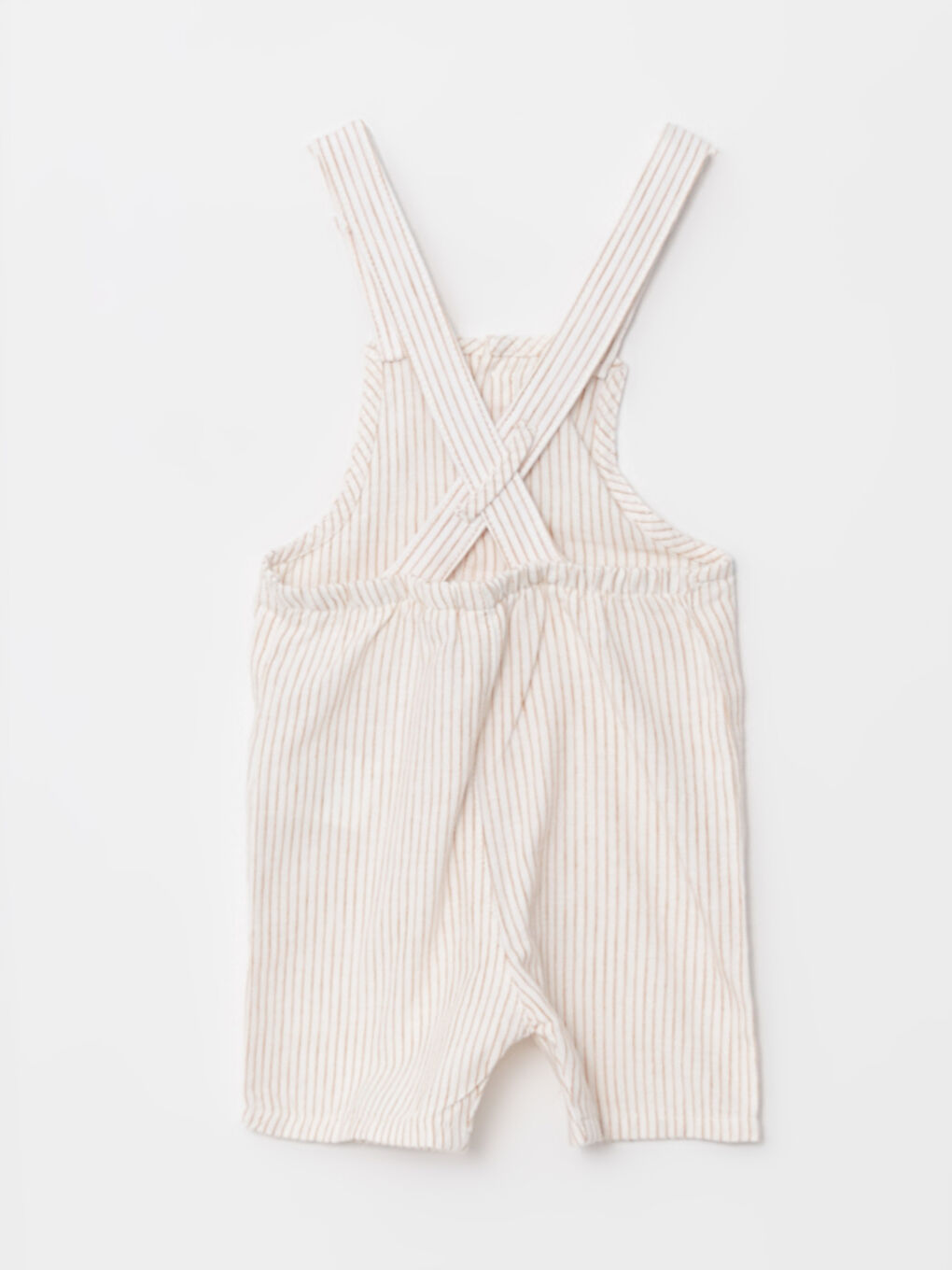 Striped Cotton Baby Boy Salopet-1