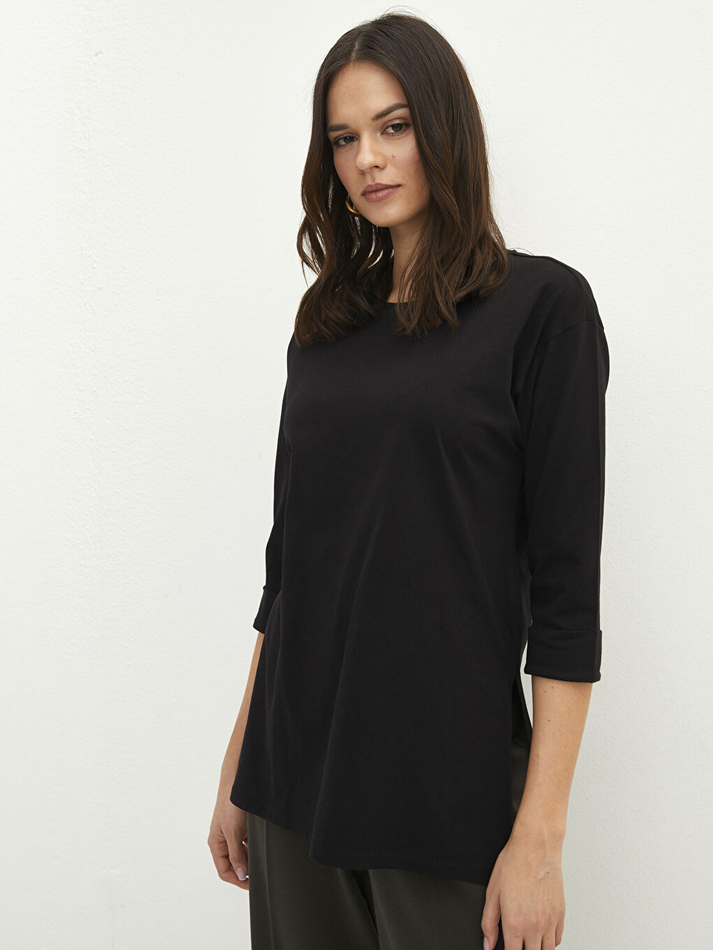 Crew Neck Regular Cotton Women's T-shirt-1