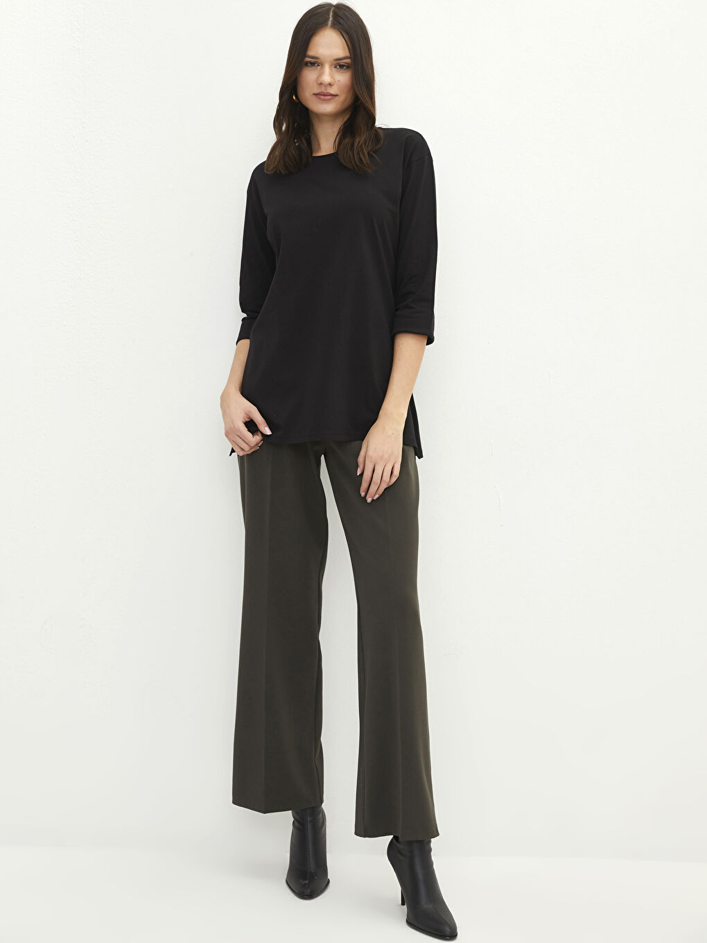 Crew Neck Regular Cotton Women's T-shirt-2