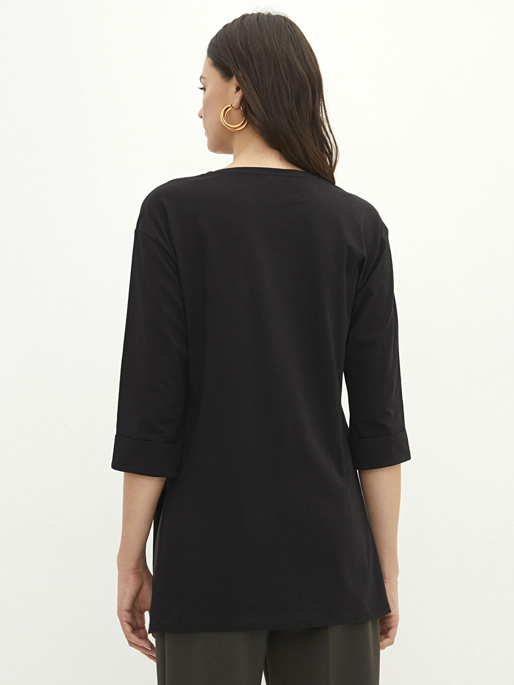 Crew Neck Regular Cotton Women's T-shirt-4