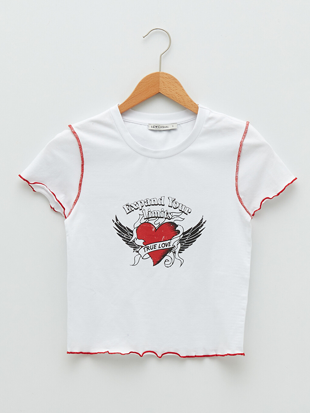 Crew Neck Printed Short Sleeve Cotton Women's T-shirt-10