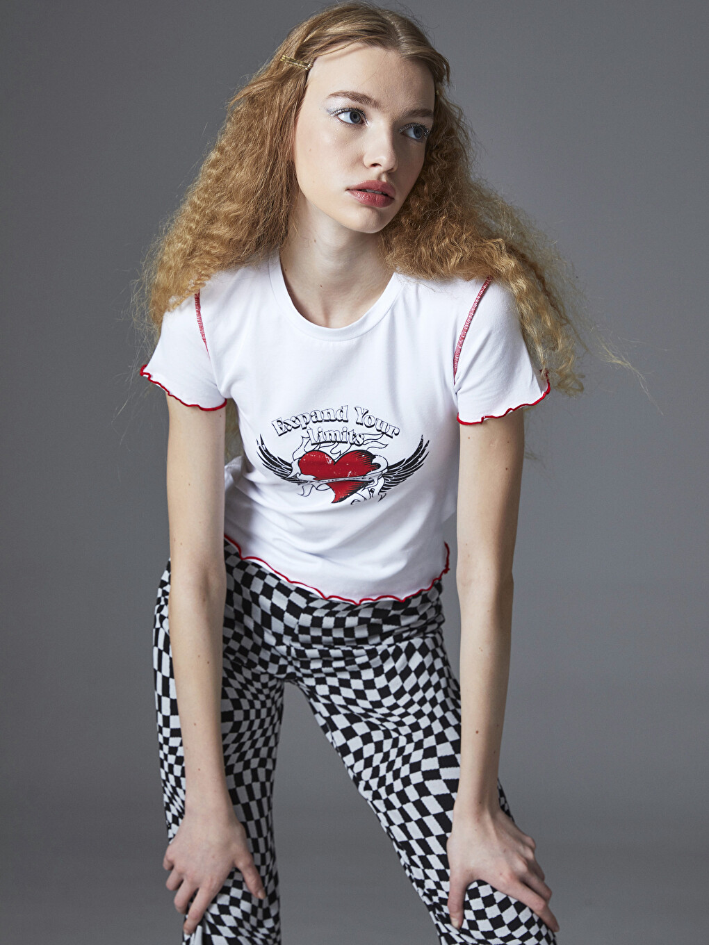 Crew Neck Printed Short Sleeve Cotton Women's T-shirt