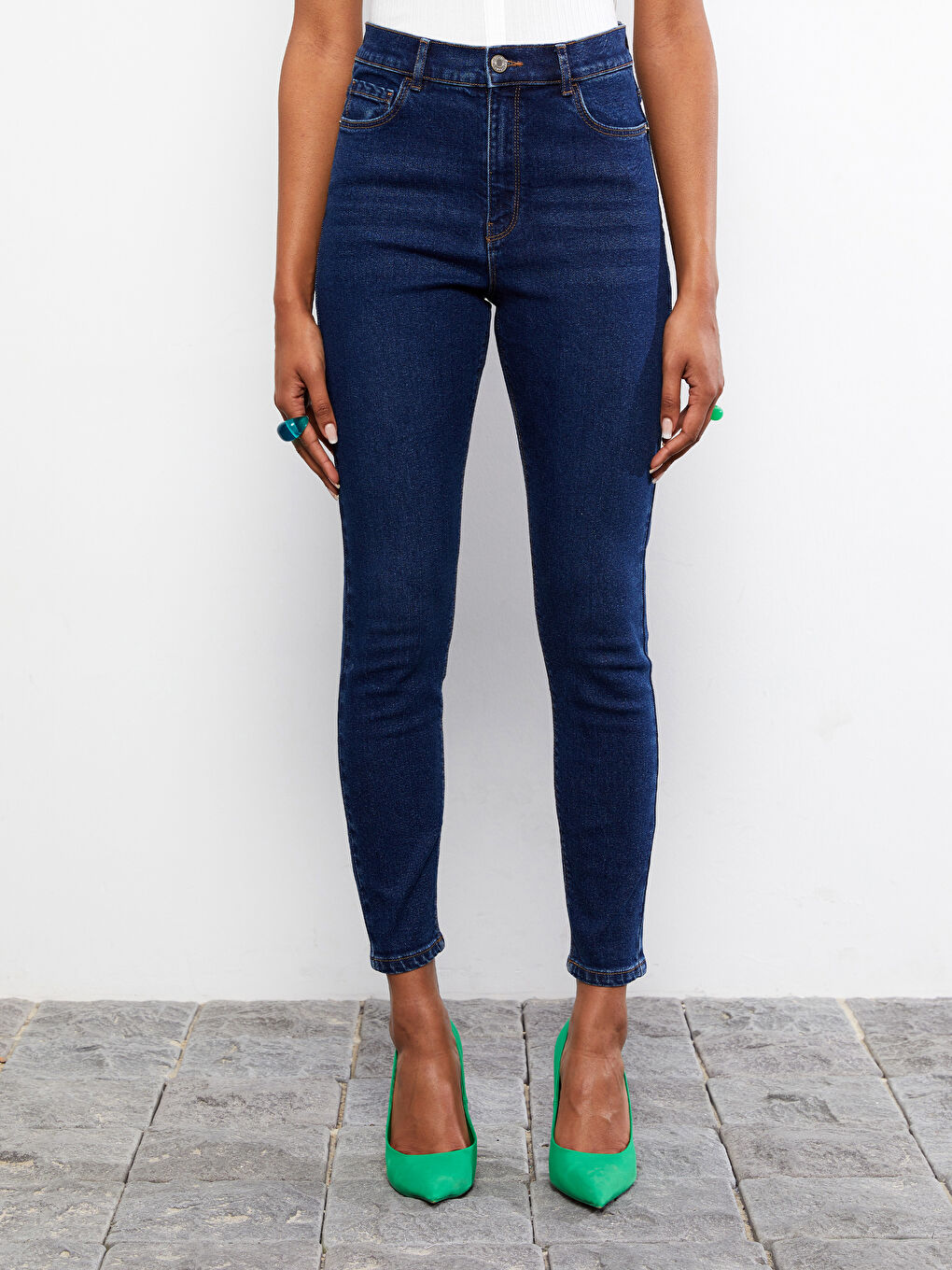 Jean Super Skinny Fit Jupiter Taille Haute pour Femmes-3
