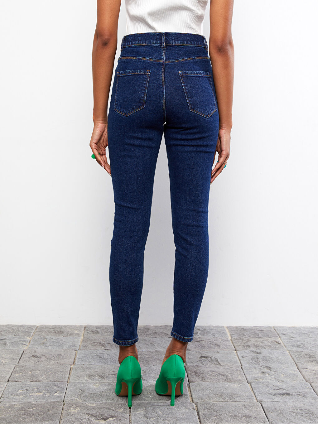 Jean Super Skinny Fit Jupiter Taille Haute pour Femmes-4