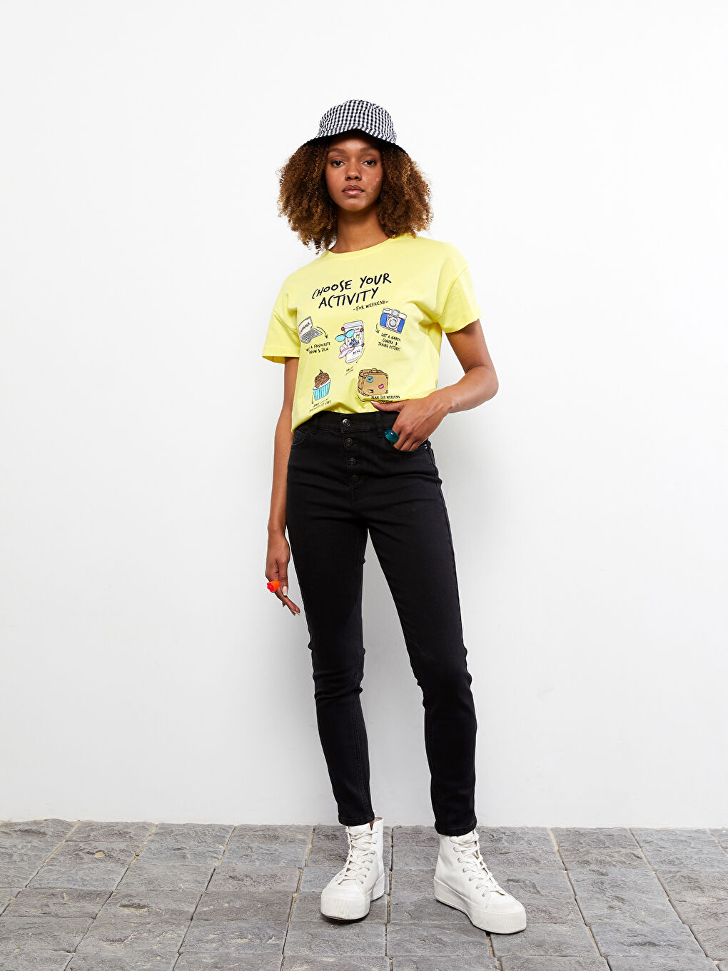 Siyah Yüksek Bel Jüpiter Süper Skinny Fit Kadın Jean Pantolon-1