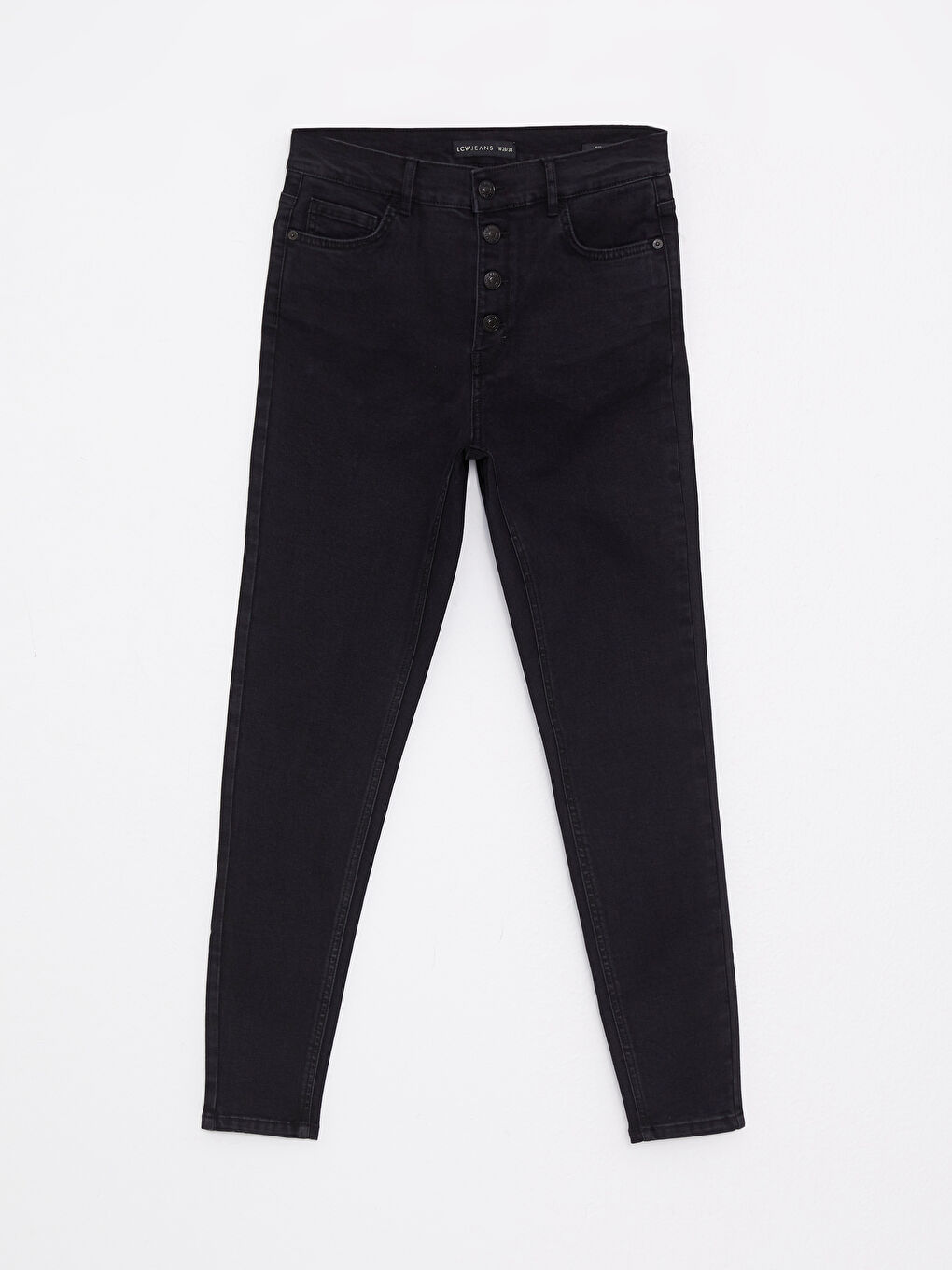 Siyah Yüksek Bel Jüpiter Süper Skinny Fit Kadın Jean Pantolon-5