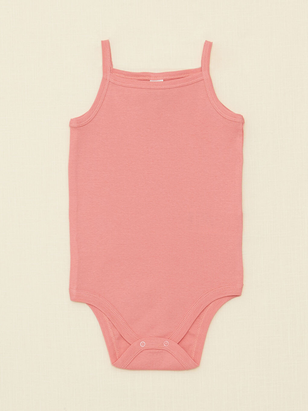 Square Collar Suspended Basic Cotton Baby Girl Body With Snap Button 3 Pcs-1