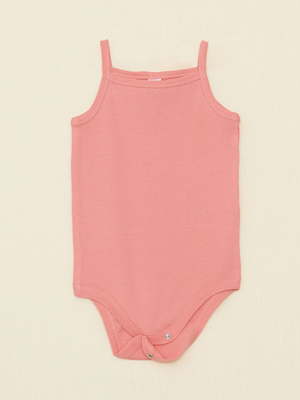 Square Collar Suspended Basic Cotton Baby Girl Body With Snap Button 3 Pcs-2