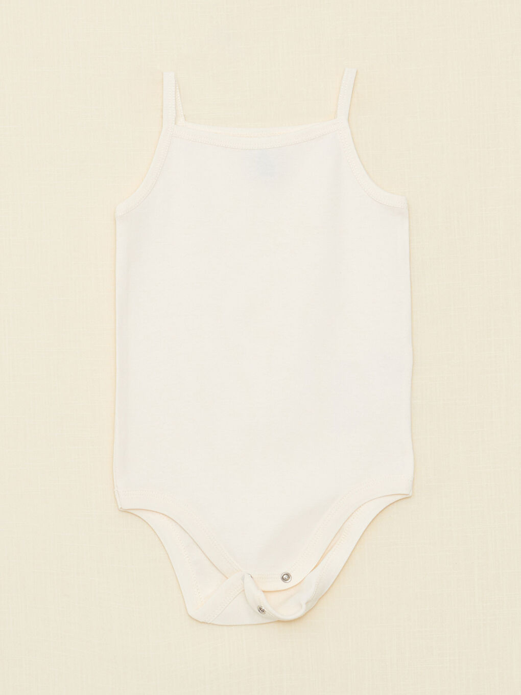 Square Collar Suspended Basic Cotton Baby Girl Body With Snap Button 3 Pcs-5